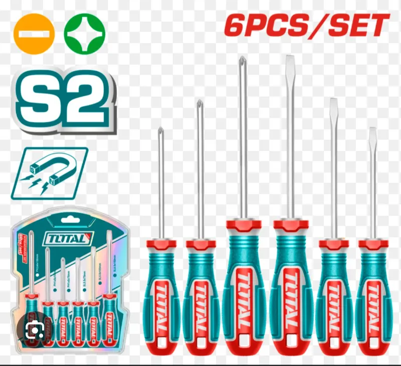 Juego Kit Destornilladores 6 Pcs Imantados Total