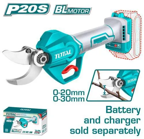 tijera de podar inalámbrica de 20V corte 20mm y 30mm - Total