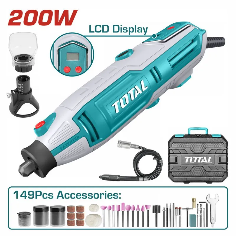 Mini Torno Minitorno 200w Total Tripa Flexible 100 Acc Maleta