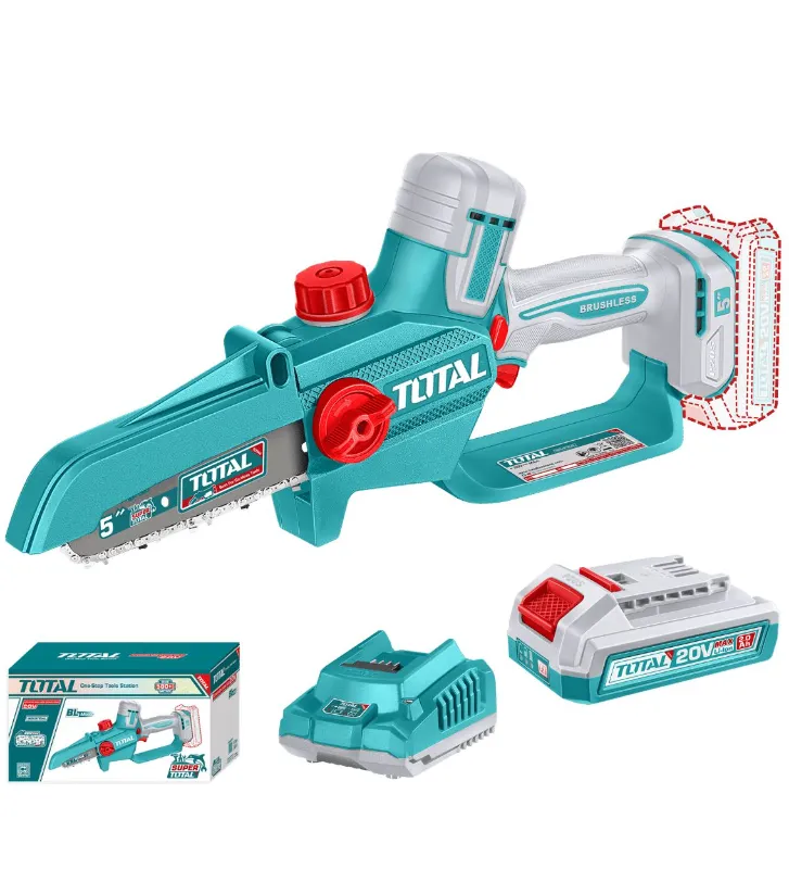 Mini Motosierra De Mano Inalámbrica Total 20v, espada 130mm
